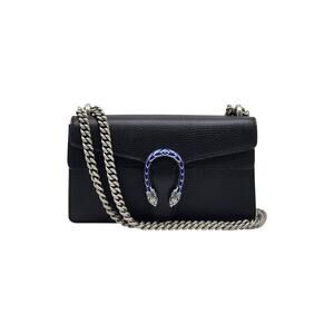 Gucci Small Dionysus Shoulder Bag Pebbled Calfskin Leather Black - New